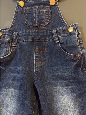 Kid School space Dark Wash Denim Overalls with Front Pocket 18-24 months